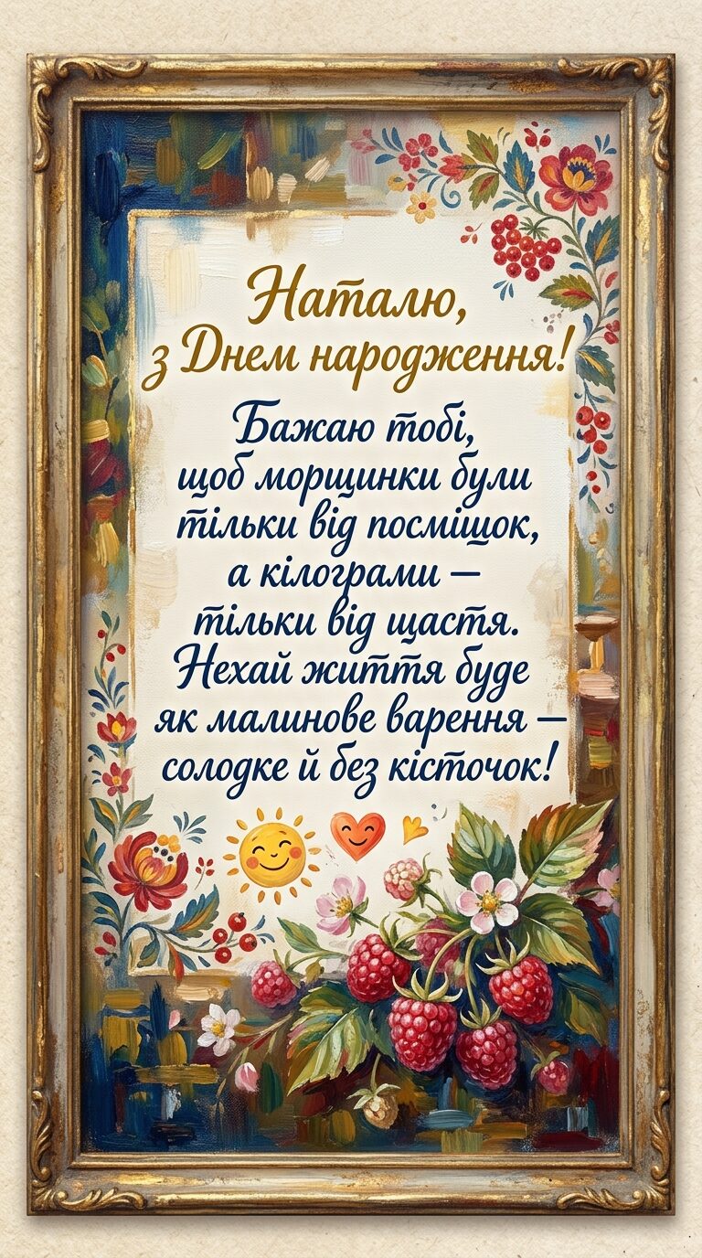 Прикольні привітання з Днем народження Наталії - картинка