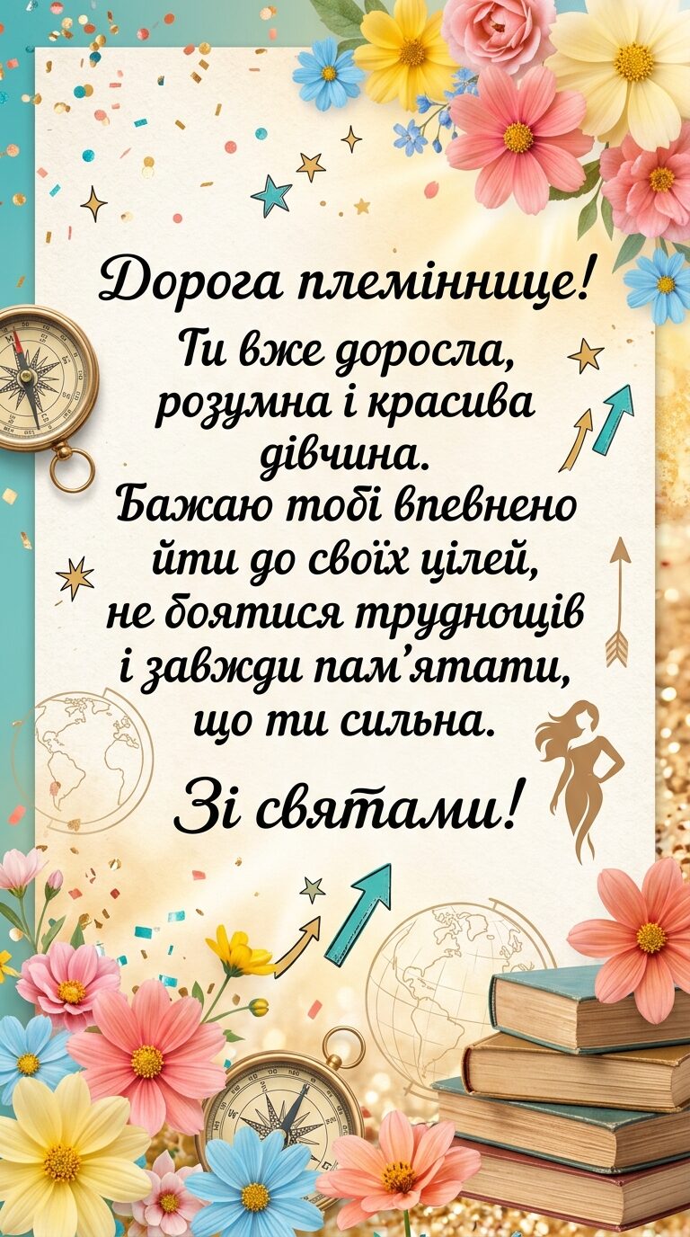 привітання для дорослої племінниці: мудрі та щирі побажання
