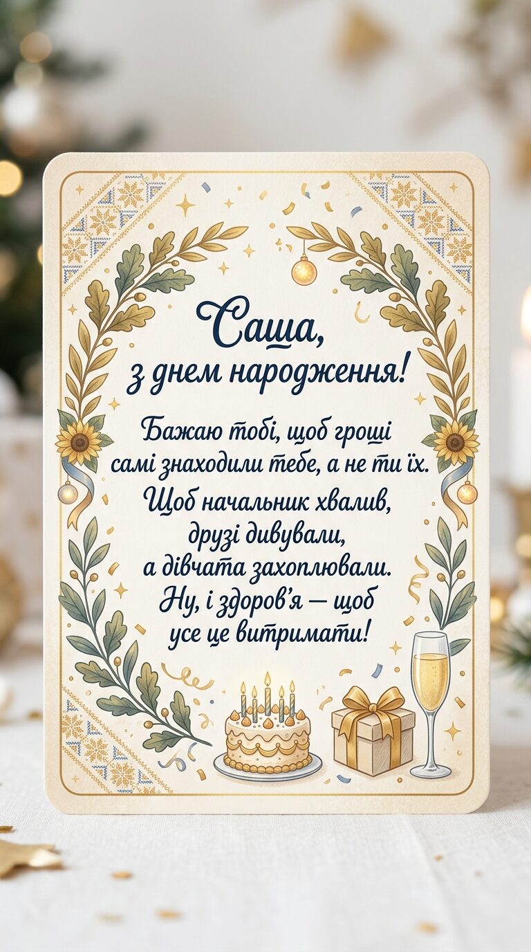 Смішні та прикольні побажання для Олександра - картинка