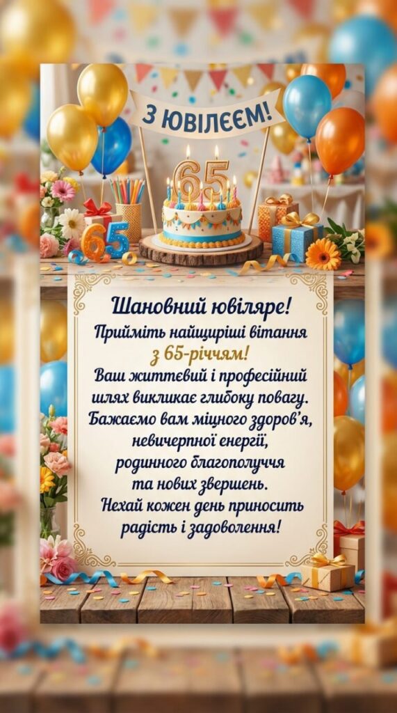 привітання з 65-річчям мужчині картинка 5