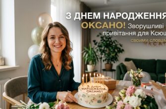 Красива листівка з днем народження Оксани з квітами та теплими словами