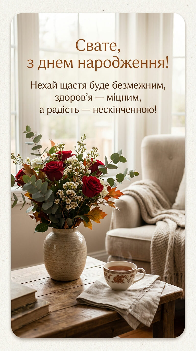 Короткі привітання для свата з днем народження - картинка