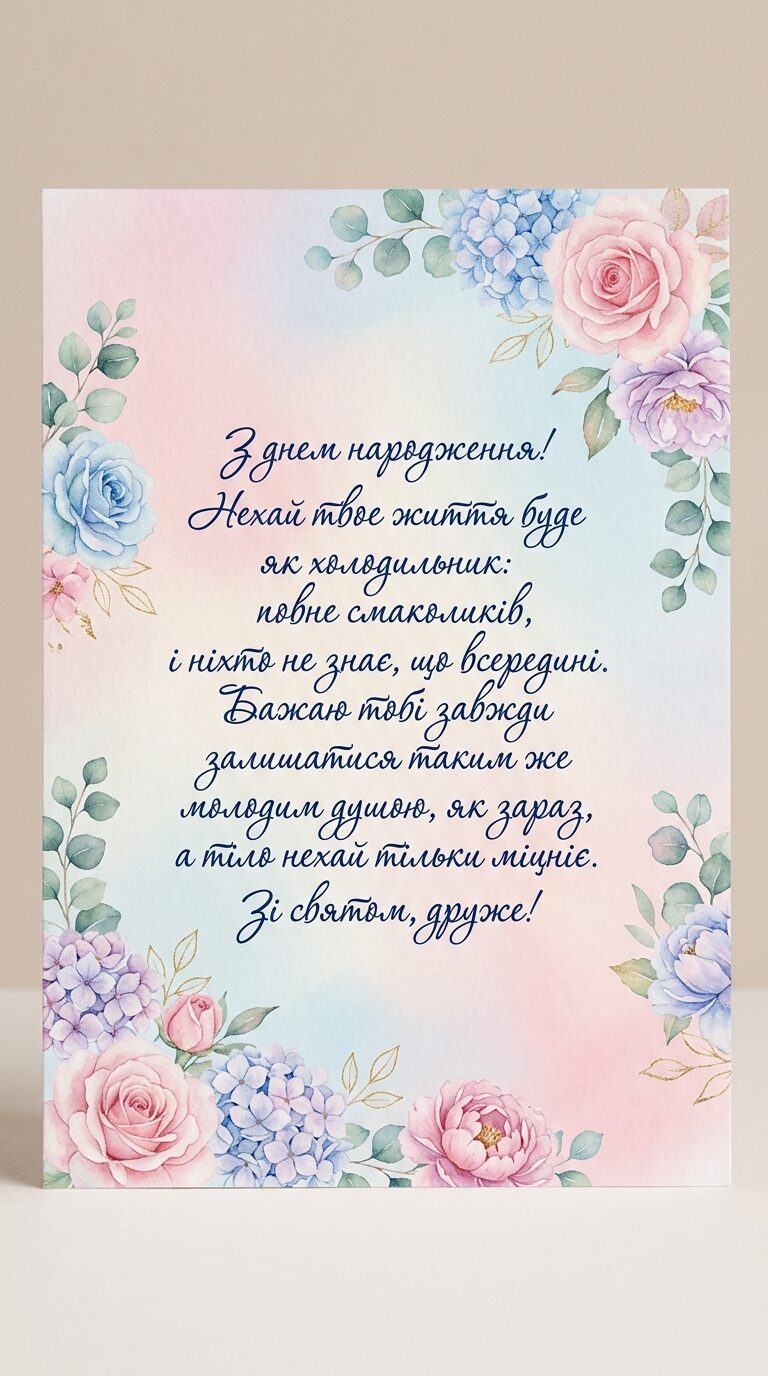 Прикольні привітання з днем народження для чоловіків - картинка