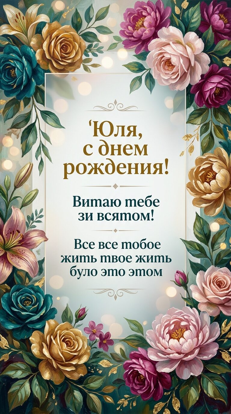 Прикольні привітання з днем народження Юлі - картинка