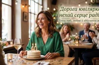 Святкова композиція з квітами та подарунком до сорокаріччя жінки