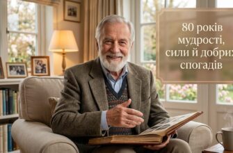 Тепле привітання чоловікові з 80-річним ювілеєм у родинному колі