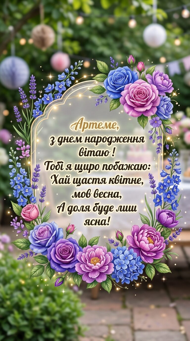 Вітання для Артема у віршах - картинка
