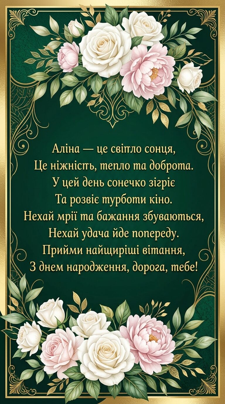 Красиві вірші для Аліни на день народження - картинка