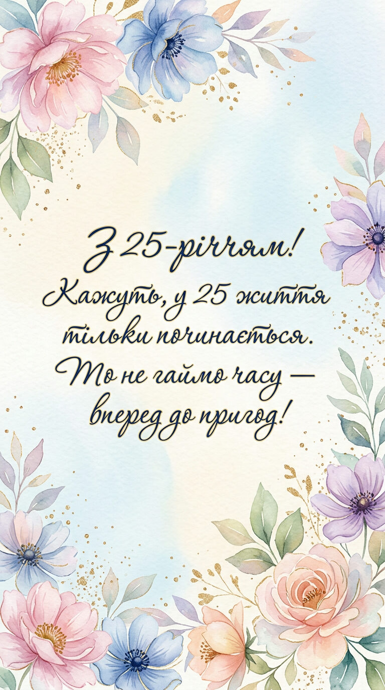 Прикольні привітання з 25-річчям хлопцеві - картинка