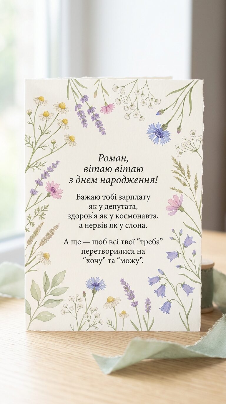 Прикольні привітання з днем народження для Романа - картинка