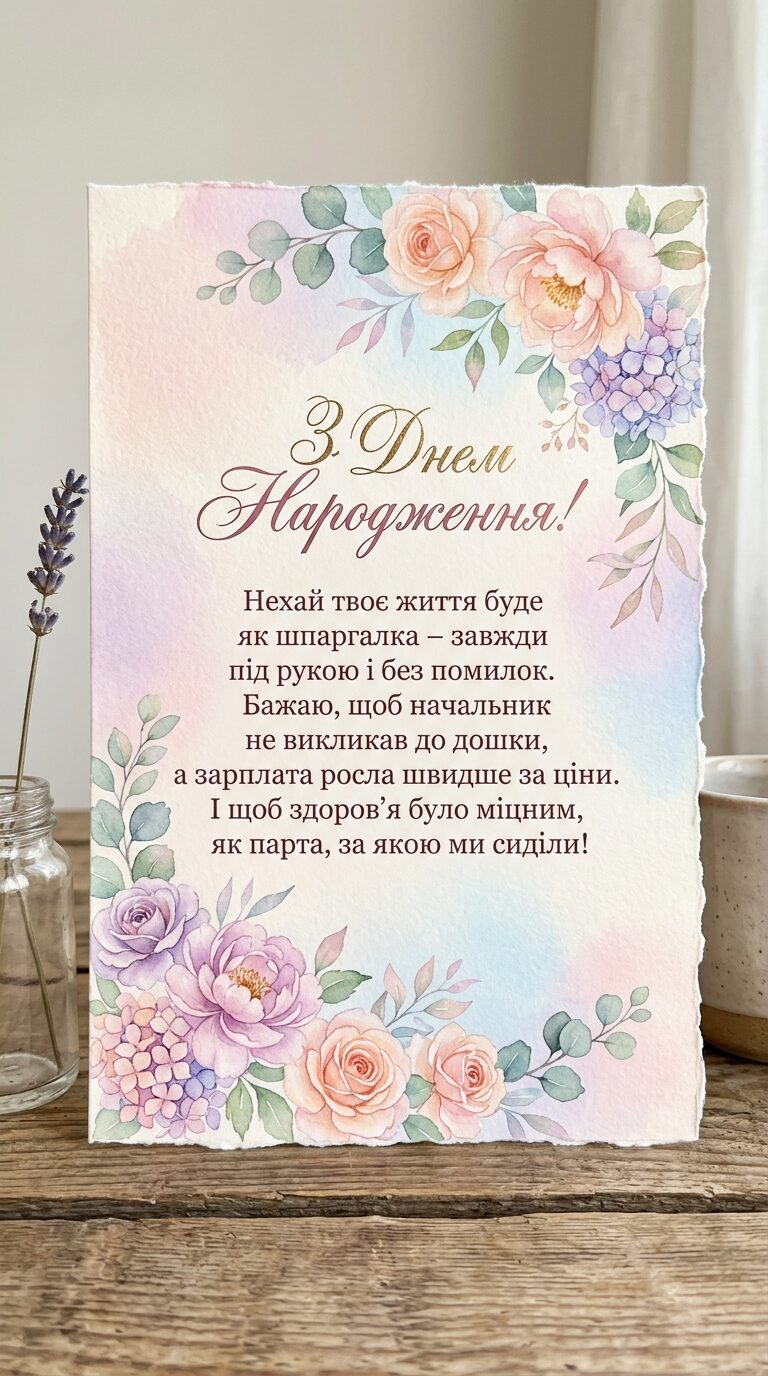 Прикольні привітання з днем народження однокласнику - картинка